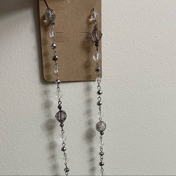 K: Silver Crystal Necklace - Picture 6 of 7